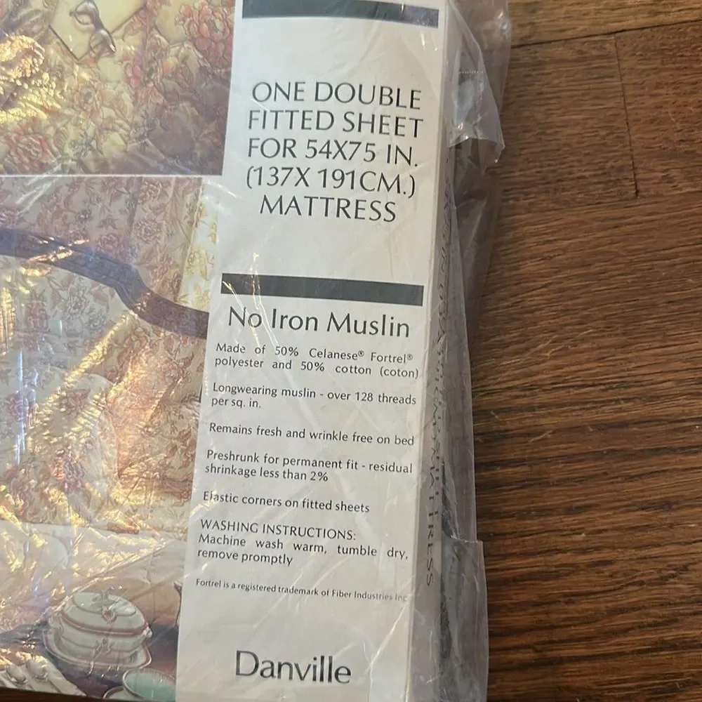 Vintage‎ new in packaging Danville Evening Song Fitted Sheet